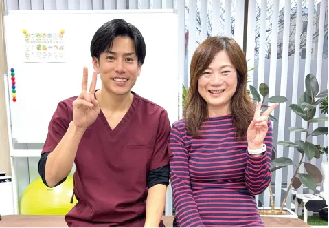 笑顔の患者さんと先生