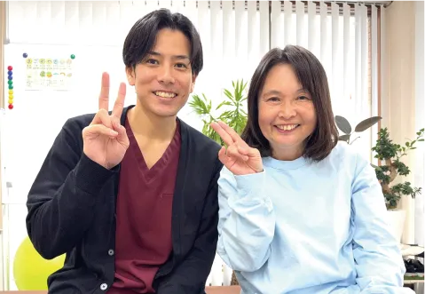 笑顔の患者さんと先生