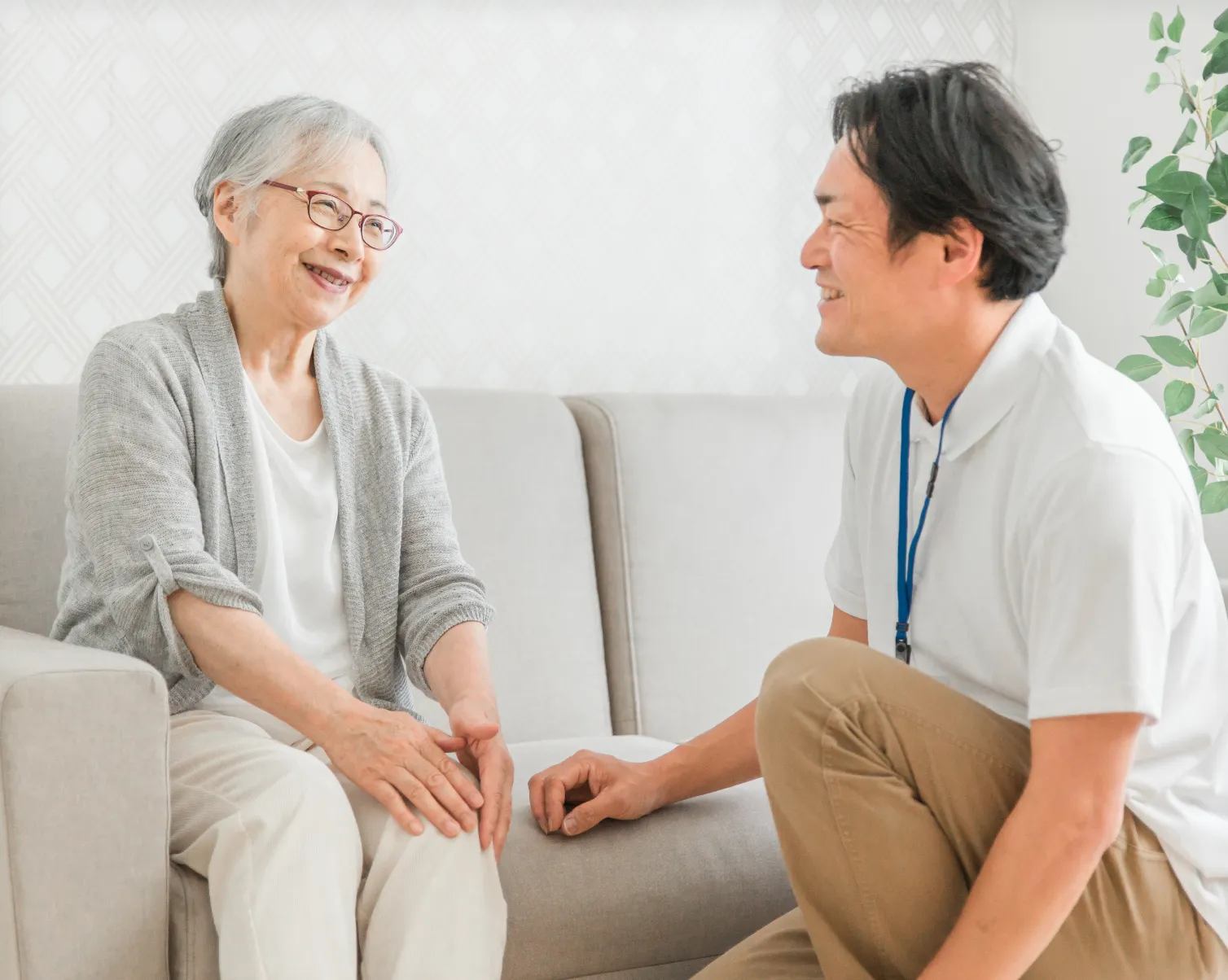 施術方法を説明する先生